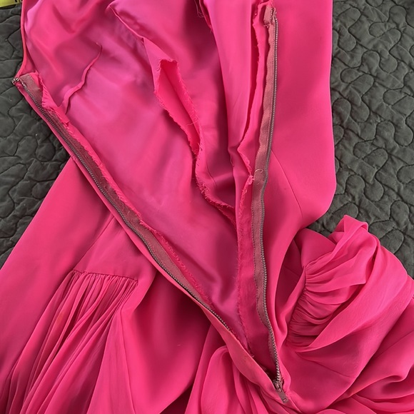 Vintage 1930s shocking pink chiffon cocktail dress. Handmade/couture. Size XS - Picture 15 of 15